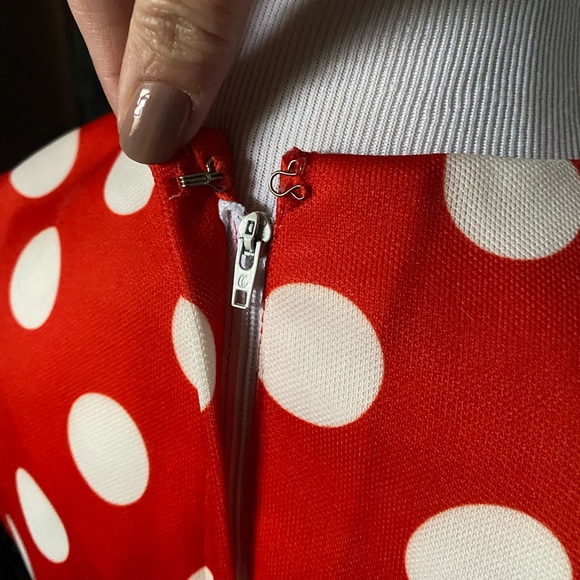 Vintage orange polka dot dress - Picture 2 of 7